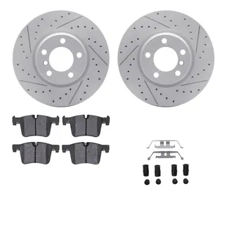 R1 Concepts WBUH1-31091 Brake Rotors - Carbon Coated - D/S W/ Optimum Oe Pads & Hdw